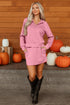 Sporty Half Zip Pullover Mini Skort Two Piece Dress