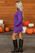 Sporty Half Zip Pullover Mini Skort Two Piece Dress