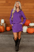 Sporty Half Zip Pullover Mini Skort Two Piece Dress