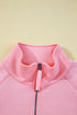 Sporty Half Zip Pullover Mini Skort Two Piece Dress