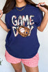 Sporty Letter Graphic Print Short Sleeve Crew Neck Tee