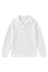 Sporty Quilted Texture Collared Long Sleeve Pullover Top
