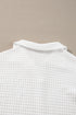 Sporty Quilted Texture Collared Long Sleeve Pullover Top