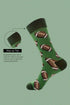 Sporty Rugby Pattern Cotton Blend Crew Socks