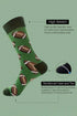 Sporty Rugby Pattern Cotton Blend Crew Socks