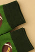 Sporty Rugby Pattern Cotton Blend Crew Socks