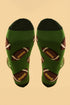 Sporty Rugby Pattern Cotton Blend Crew Socks