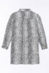 Spotted Print Button Down Long Sleeve Shirt Dress