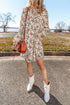 Springtime Jubilee Floral Long Sleeve Mini Dress