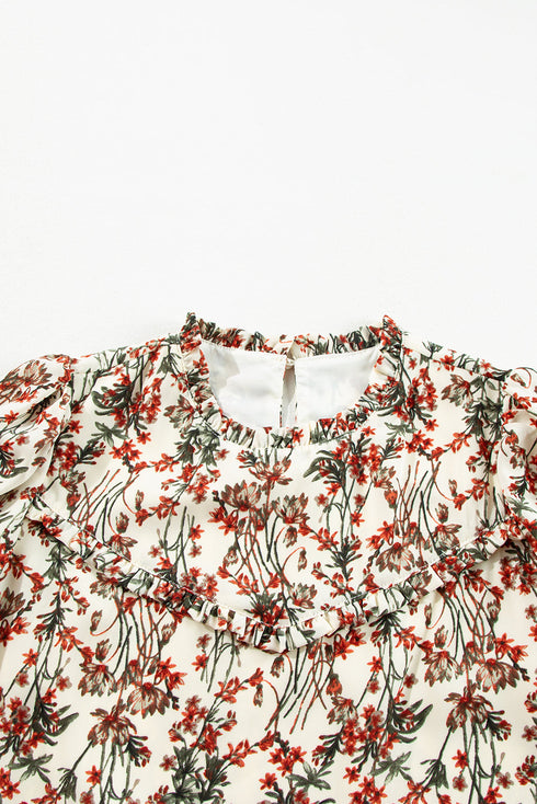 Springtime Jubilee Floral Long Sleeve Mini Dress