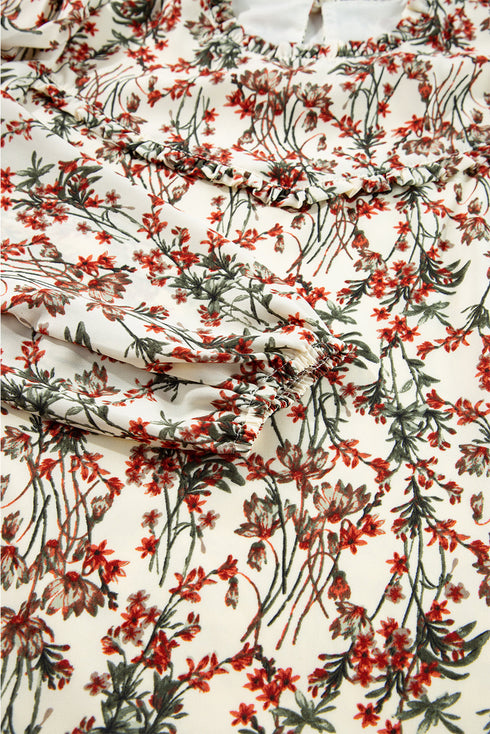 Springtime Jubilee Floral Long Sleeve Mini Dress