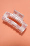 Square Bow Knot Print Acrylic Hair Claw