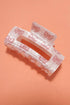 Square Bow Knot Print Acrylic Hair Claw