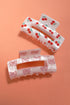 Square Bow Knot Print Acrylic Hair Claw