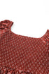 Square Neck All Over Print Smocked Plus Size Top