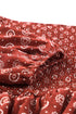Square Neck All Over Print Smocked Plus Size Top