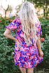 Square Neck Puff Sleeve Tiered Babydoll Dress