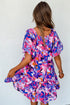 Square Neck Puff Sleeve Tiered Babydoll Dress