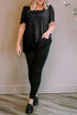 Square Neck Ruched Shoulder Puff Sleeve Top
