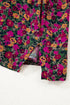 Square Neck Ruffle Sleeve Button Front Floral Top