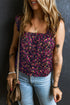 Square Neck Ruffle Sleeve Button Front Floral Top