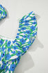 Square Neck Ruffle Sleeve Floral Maxi Dress