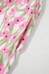 Square Neck Ruffle Sleeve Floral Maxi Dress