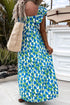 Square Neck Ruffle Sleeve Floral Maxi Dress