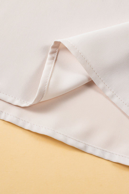 Square Neck Ruffle Strap Sleeveless Woven Blouse