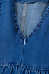 Square Neck Sleeveless Bowknot Western Denim Mini Dress