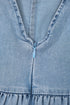 Square Neck Sleeveless Bowknot Western Denim Mini Dress