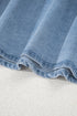 Square Neck Sleeveless Bowknot Western Denim Mini Dress