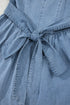 Square Neck Sleeveless Bowknot Western Denim Mini Dress