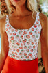 Square Neck Sleeveless Print Tankini Set