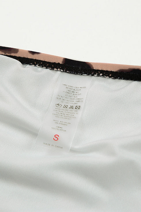 Square Neck Sleeveless Print Tankini Set