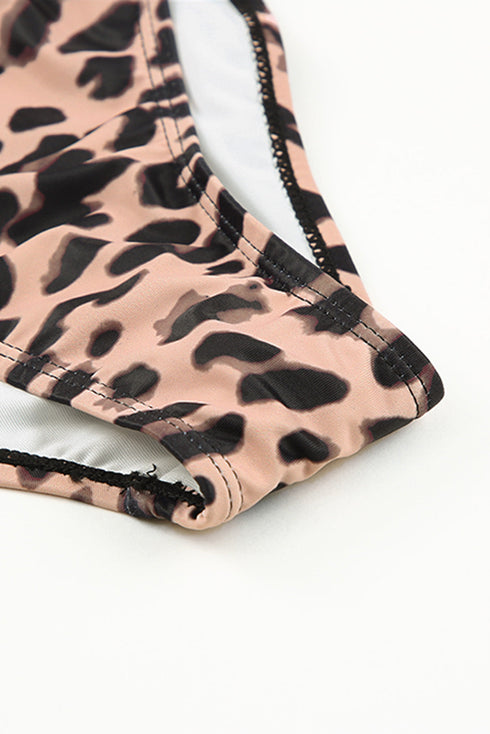 Square Neck Sleeveless Print Tankini Set