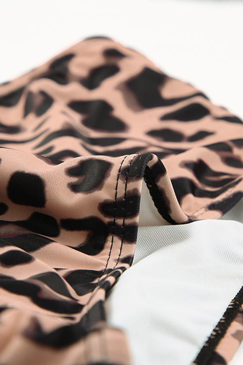 Square Neck Sleeveless Print Tankini Set