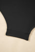 Square Neck Textured Trim Empire Waist Tankini Top