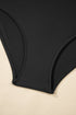 Square Neck Textured Trim Empire Waist Tankini Top