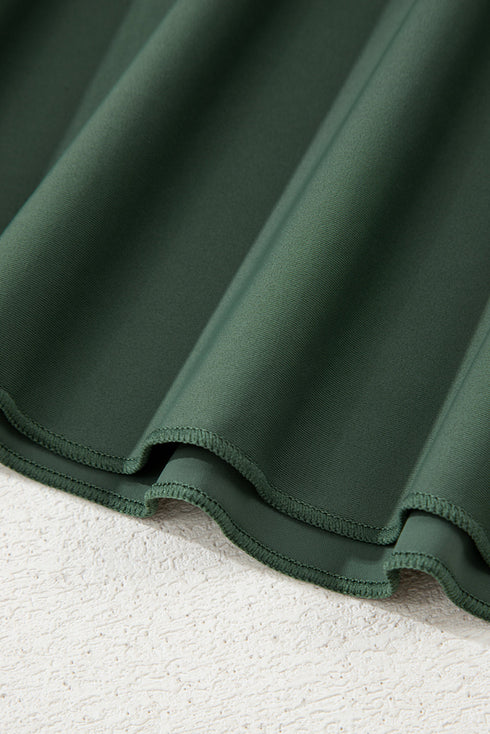 Square Neck Tie Waist Sarong Swim Dress