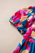 Square Neck Tiered Ruffle Short Sleeve Maxi Dress