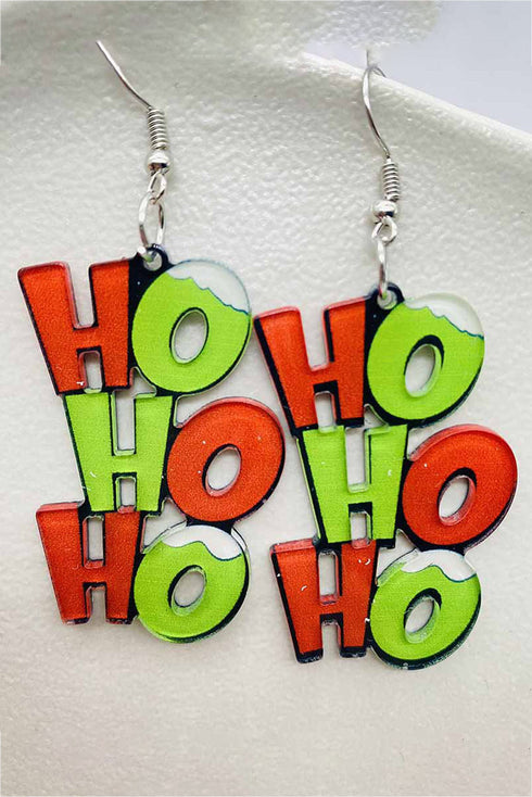 Stacked Letter Acrylic Statement Dangle Earrings