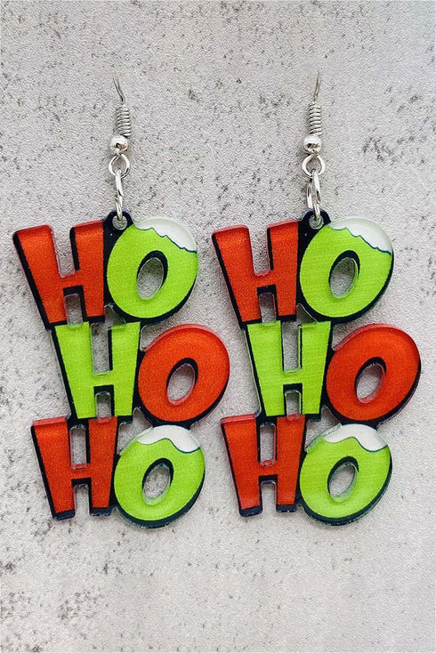 Stacked Letter Acrylic Statement Dangle Earrings