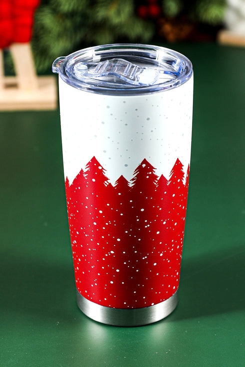 Stainless Steel Elk And Pine Tree Pattern Insulated Tumbler