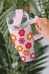 Stainless Steel Floral Print Handle Vacuum Insulated Tumbler
