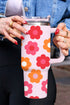 Stainless Steel Floral Print Handle Vacuum Insulated Tumbler