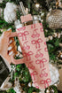 Stainless Steel Fruit Print Bow Detail Travel Tumbler