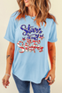 Star And Stripe Graphic Print Oversized Tee
