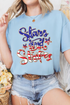 Star And Stripe Graphic Print Oversized Tee