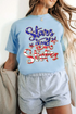 Star And Stripe Graphic Print Oversized Tee
